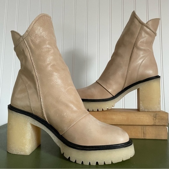 NWT Free People JACK ZIP Ankle Boots in Camel Leather *Spain* - Picture 3 of 16